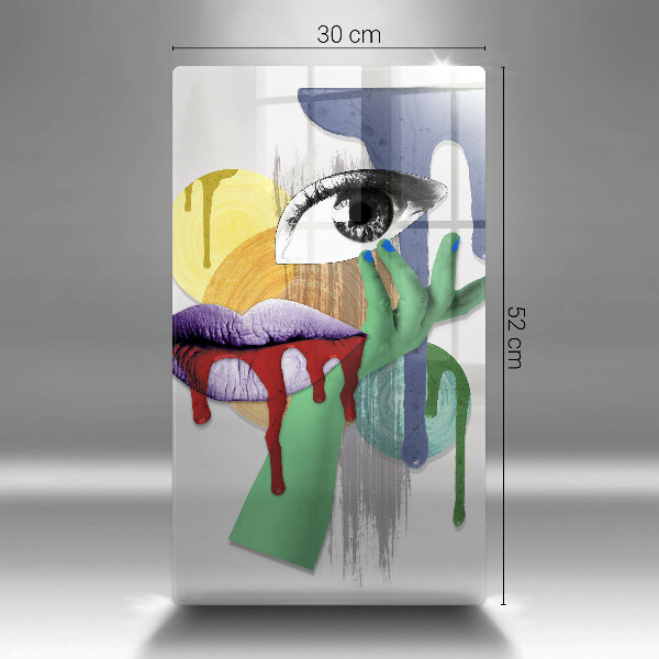 Glas Ceranfeldabdeckung Abstrakte Kunstcollage