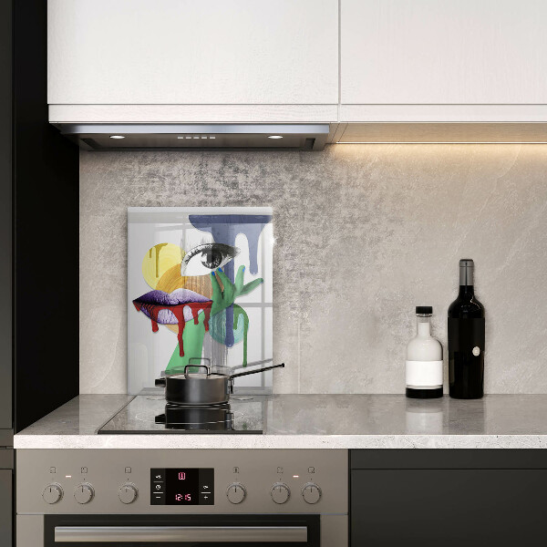 Glas Ceranfeldabdeckung Abstrakte Kunstcollage