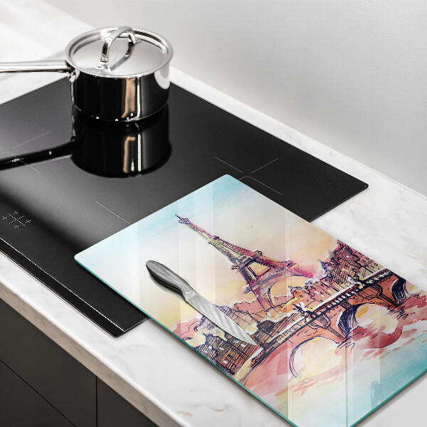 Glas Ceranfeldabdeckung Landschaft des Pariser Eiffelturms