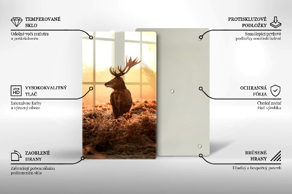 Glas Ceranfeldabdeckung Hirsch auf dem Feld