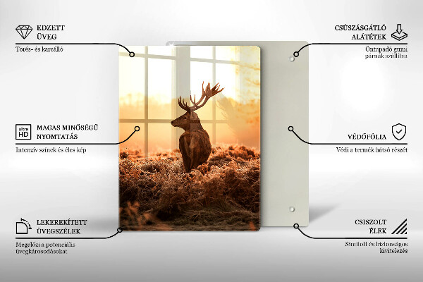 Glas Ceranfeldabdeckung Hirsch auf dem Feld