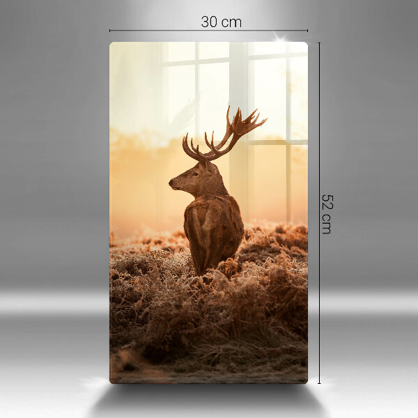 Glas Ceranfeldabdeckung Hirsch auf dem Feld