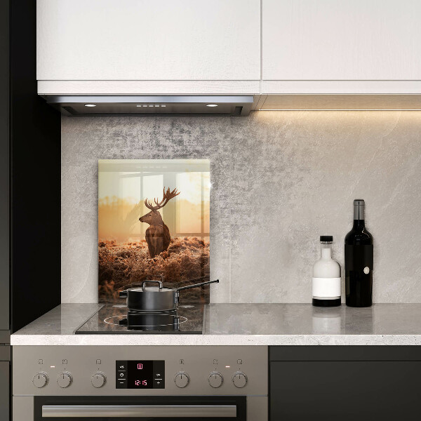 Glas Ceranfeldabdeckung Hirsch auf dem Feld