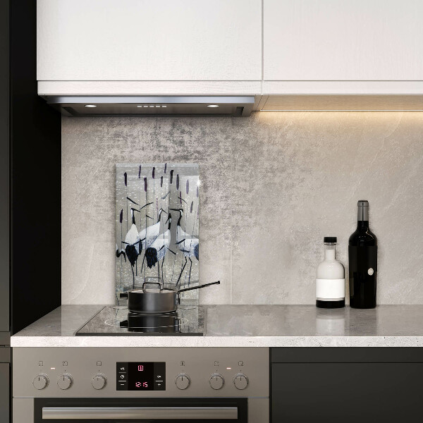 Glas Ceranfeldabdeckung Japanische Kraniche