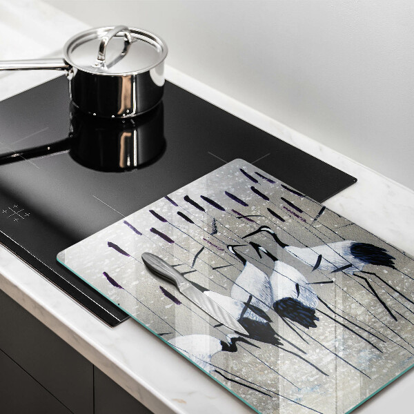 Glas Ceranfeldabdeckung Japanische Kraniche