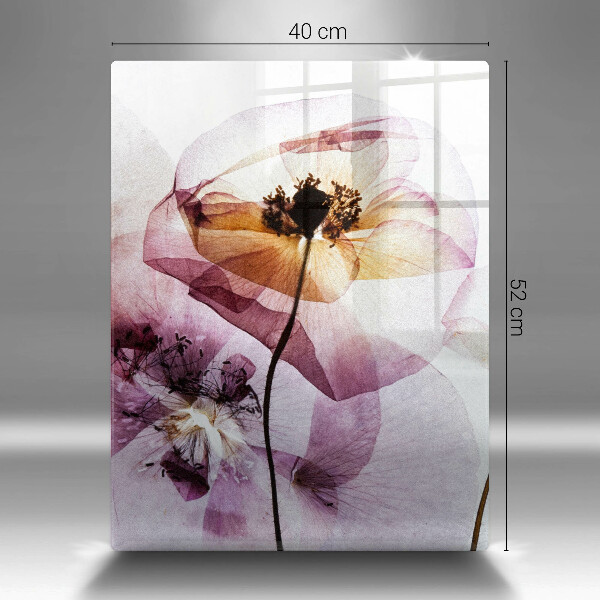 Glas Ceranfeldabdeckung Zarte Blumen
