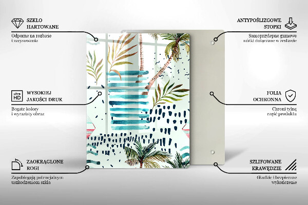 Glas Ceranfeldabdeckung Feiertagsillustrationen