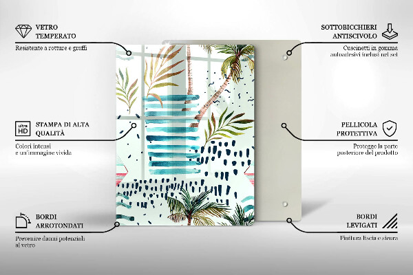 Glas Ceranfeldabdeckung Feiertagsillustrationen