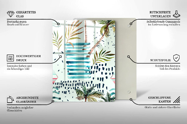 Glas Ceranfeldabdeckung Feiertagsillustrationen