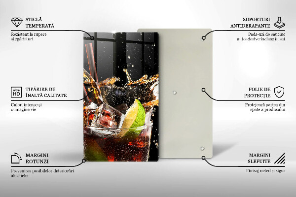 Glas Ceranfeldabdeckung Mit Eis trinken