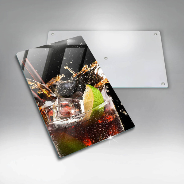 Glas Ceranfeldabdeckung Mit Eis trinken