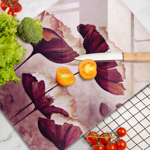 Glas Ceranfeldabdeckung Blumenmalerei