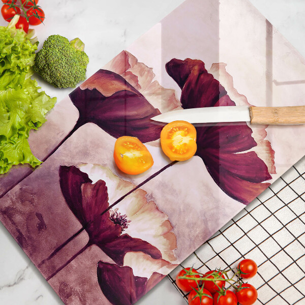 Glas Ceranfeldabdeckung Blumenmalerei