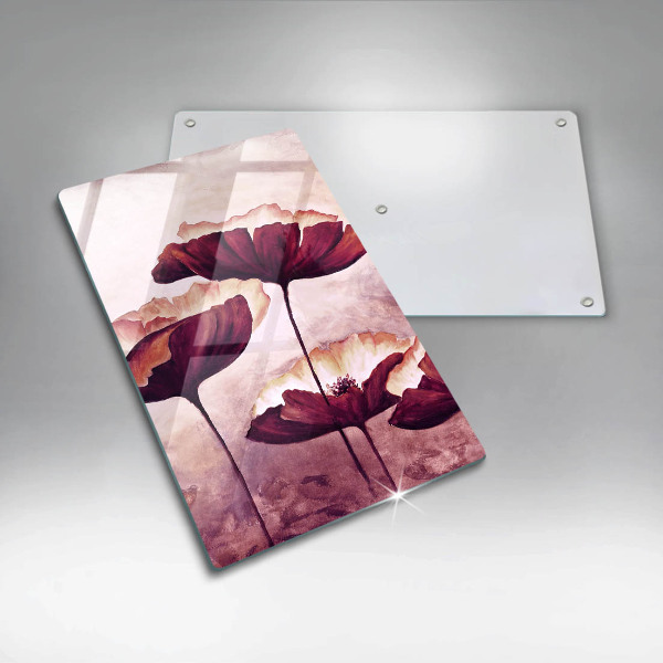 Glas Ceranfeldabdeckung Blumenmalerei