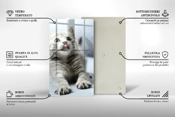 Glas Ceranfeldabdeckung Kleines süßes Kätzchen