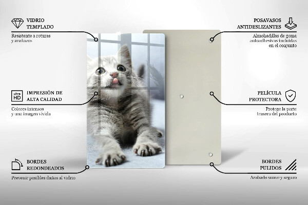 Glas Ceranfeldabdeckung Kleines süßes Kätzchen