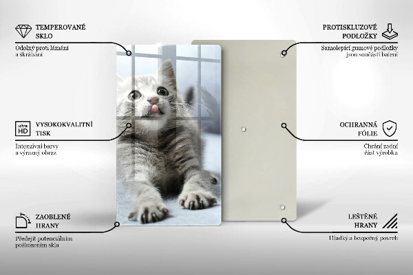 Glas Ceranfeldabdeckung Kleines süßes Kätzchen