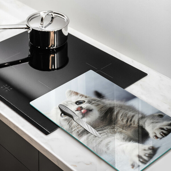 Glas Ceranfeldabdeckung Kleines süßes Kätzchen