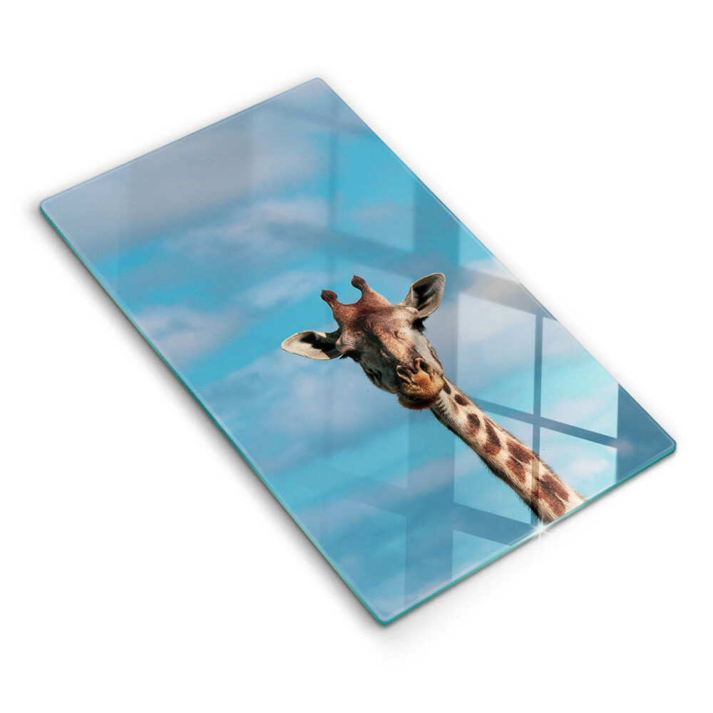 Glas Ceranfeldabdeckung Giraffe und Himmel
