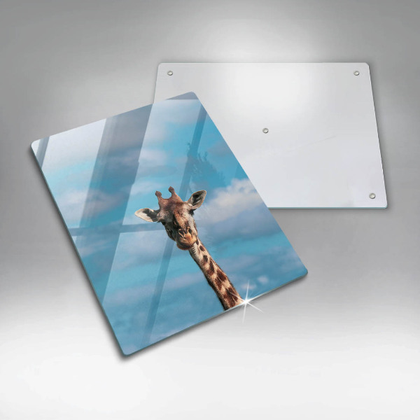 Glas Ceranfeldabdeckung Giraffe und Himmel