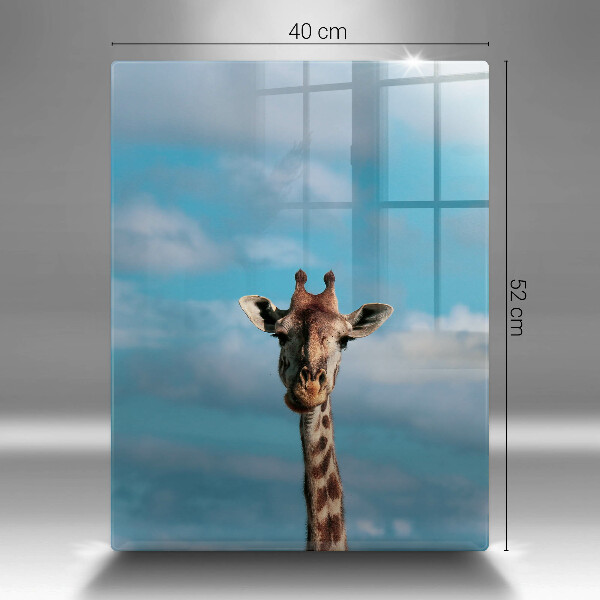 Glas Ceranfeldabdeckung Giraffe und Himmel