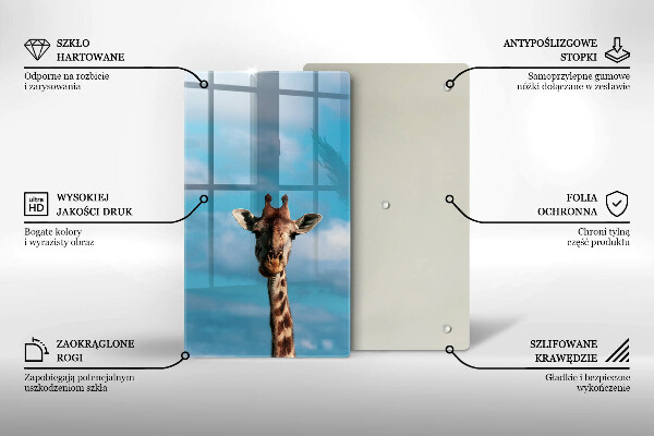 Glas Ceranfeldabdeckung Giraffe und Himmel