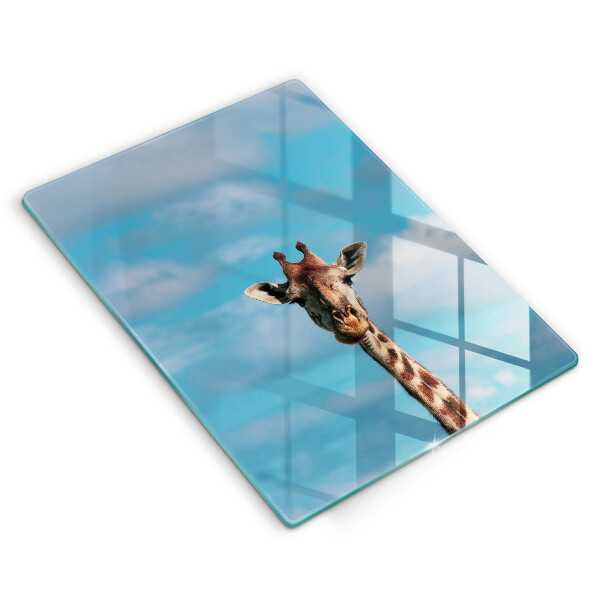 Glas Ceranfeldabdeckung Giraffe und Himmel