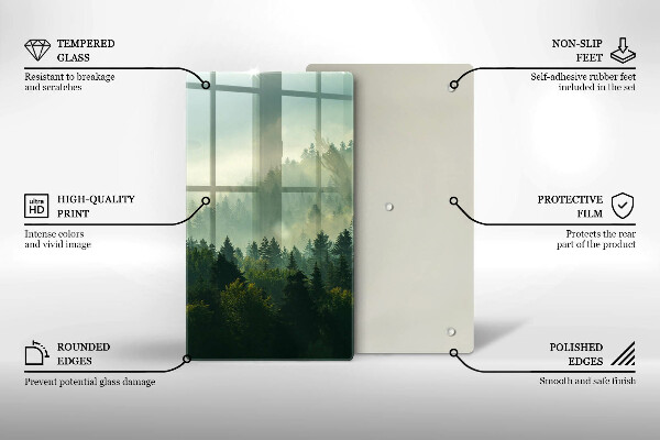 Glas Ceranfeldabdeckung Landschaftsansicht des Waldes