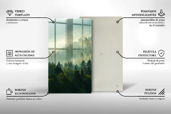 Glas Ceranfeldabdeckung Landschaftsansicht des Waldes