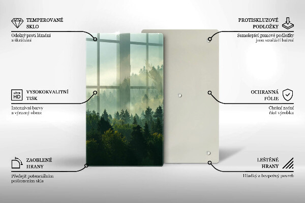 Glas Ceranfeldabdeckung Landschaftsansicht des Waldes