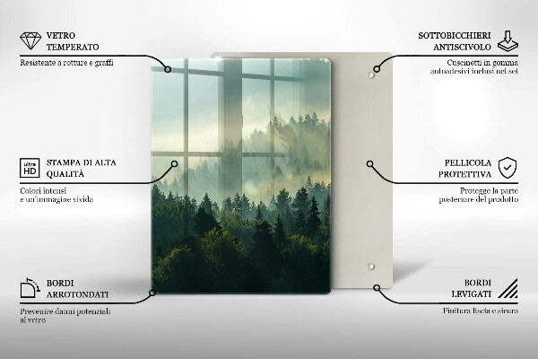 Glas Ceranfeldabdeckung Landschaftsansicht des Waldes