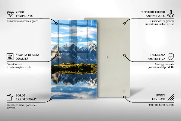 Glas Ceranfeldabdeckung Berglandschaft