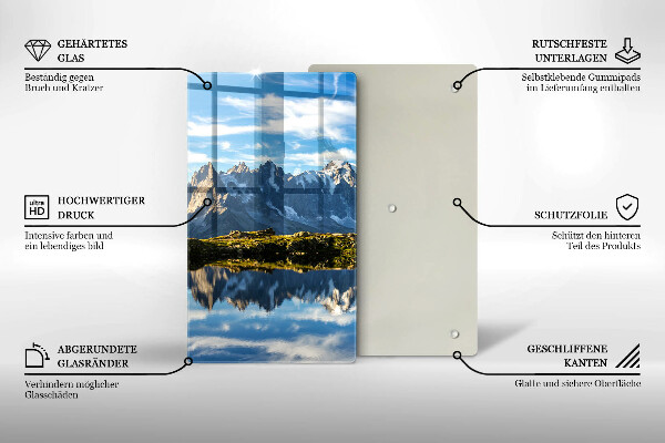Glas Ceranfeldabdeckung Berglandschaft