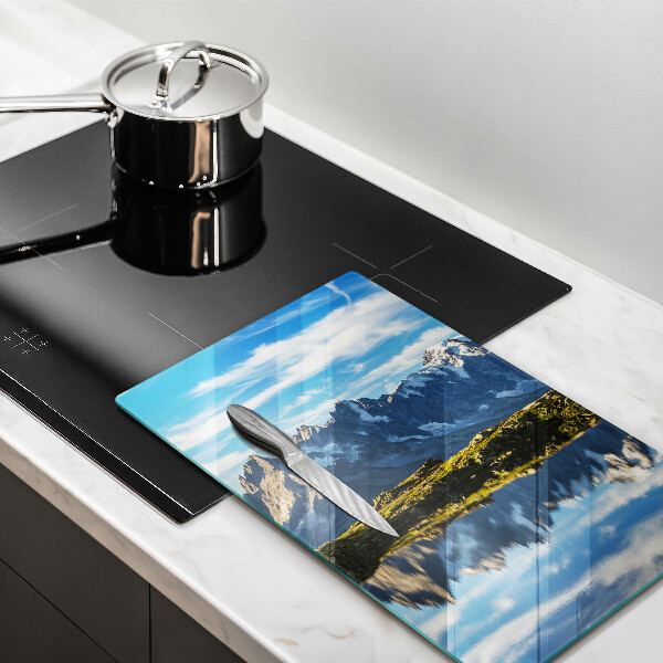 Glas Ceranfeldabdeckung Berglandschaft