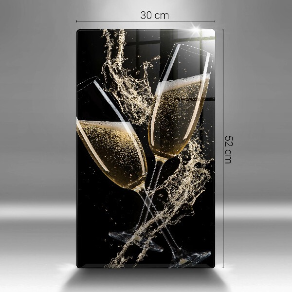 Glas Ceranfeldabdeckung Gläser Champagner