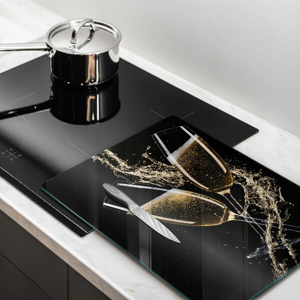 Glas Ceranfeldabdeckung Gläser Champagner