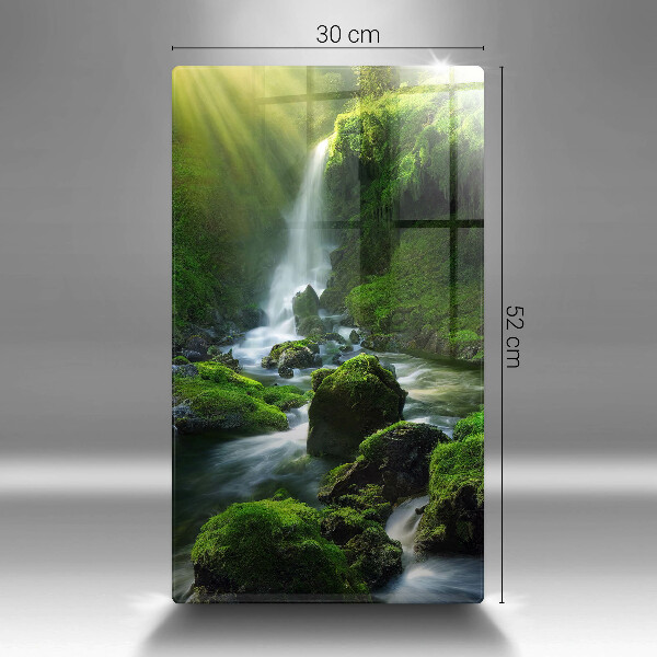 Glas Ceranfeldabdeckung Wasserfall im Dschungel