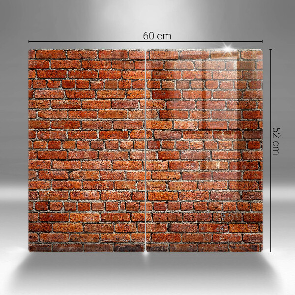 Glas Herdabdeckplatte Wand aus Backsteinmauer