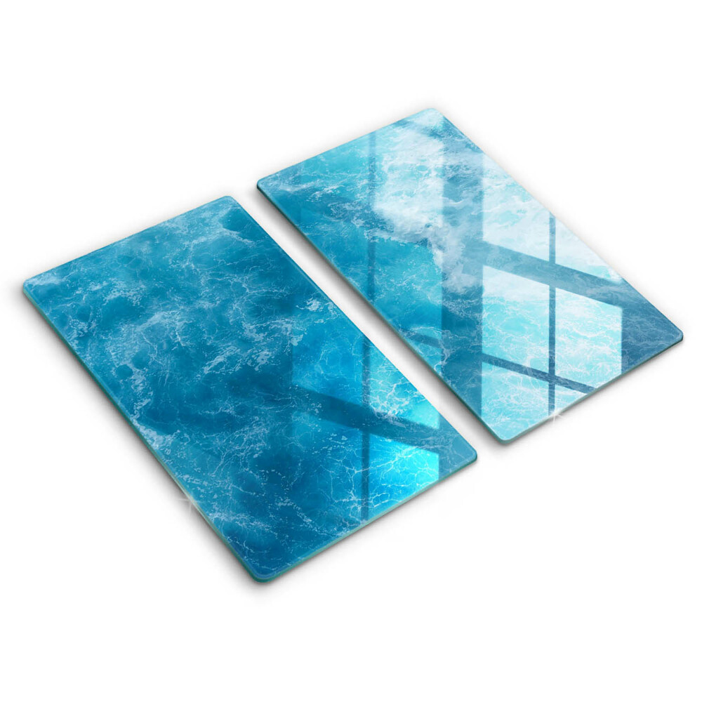 Glas Herdabdeckplatte Blaues Wasser