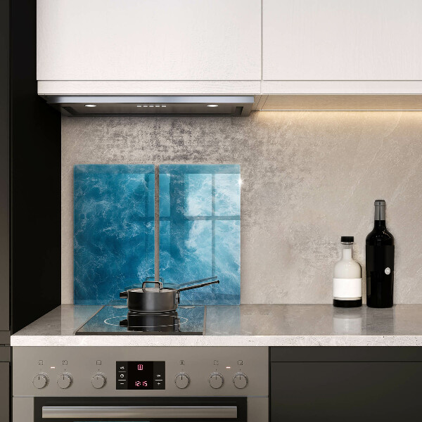 Glas Herdabdeckplatte Blaues Wasser