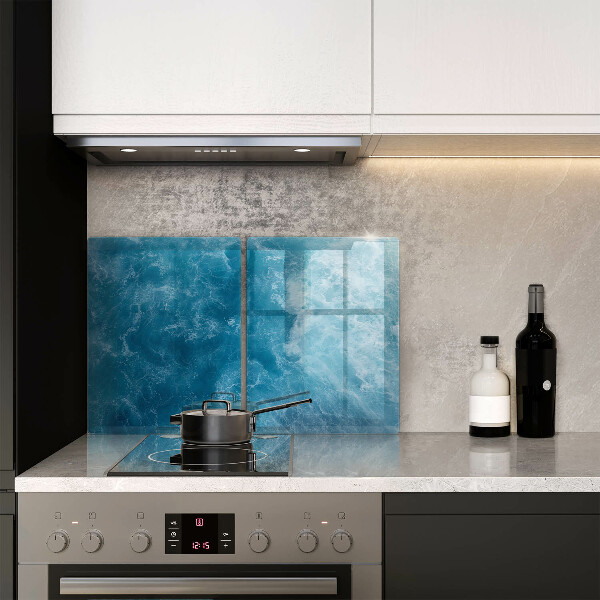 Glas Herdabdeckplatte Blaues Wasser