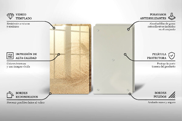 Glas Ceranfeldabdeckung Strandsandurlaub