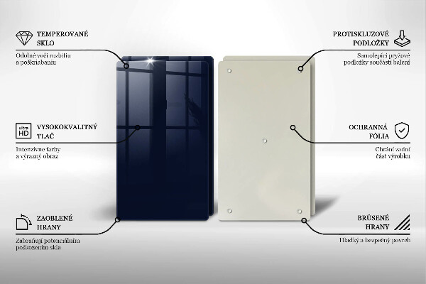 Glas Ceranfeldabdeckung Navy blau