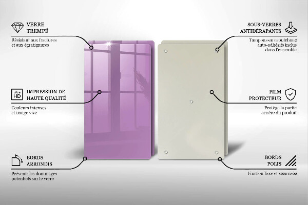 Glas Ceranfeldabdeckung Violette Farbe
