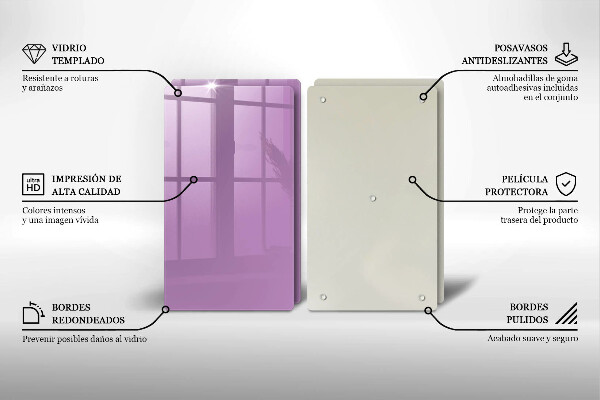 Glas Ceranfeldabdeckung Violette Farbe