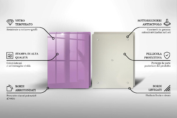 Glas Ceranfeldabdeckung Violette Farbe