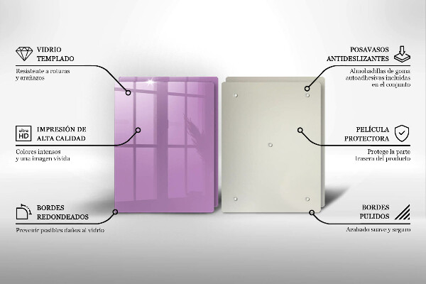 Glas Ceranfeldabdeckung Violette Farbe