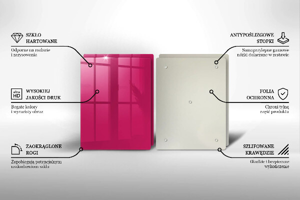 Glas Ceranfeldabdeckung Pinke Farbe