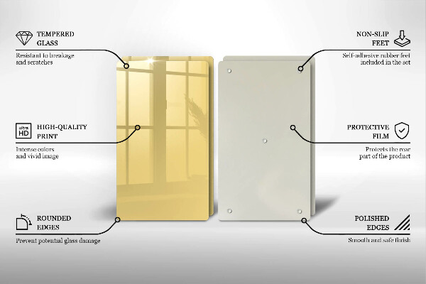 Glas Ceranfeldabdeckung Gelb