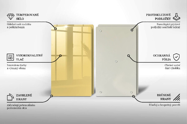 Glas Ceranfeldabdeckung Gelb